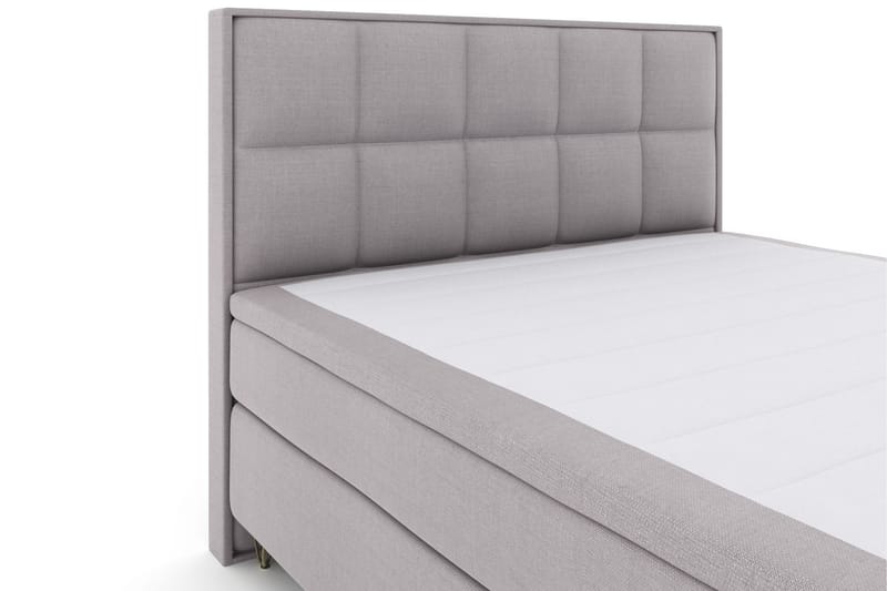 Select No 6 Komplett Sängpaket 210x210 Medium Watergel - Ljusgrå/Metall V-form - Komplett sängpaket - Kontinentalsäng - Dubbelsäng - Familjesäng