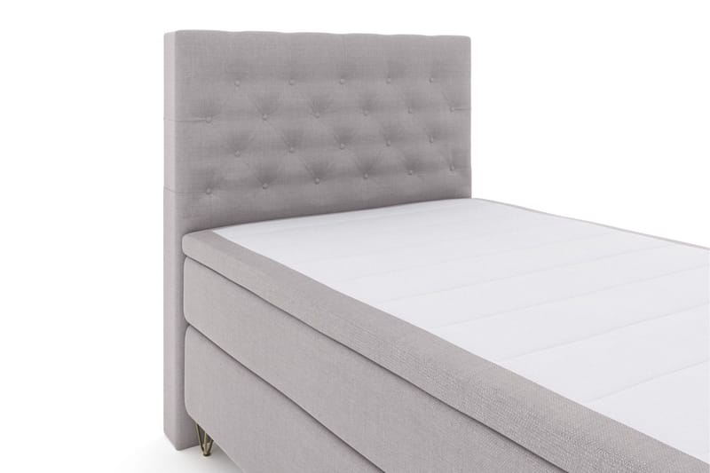 Select No 6 Kontinentalsäng 120x200 Fast Watergel - Ljusgrå/Metall V-Form - Möbler - Säng - Kontinentalsäng