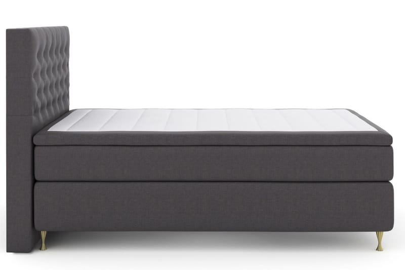 Select No 6 Kontinentalsäng 140x200 Fast/Medium Watergel - Mörkgrå/Guld - Möbler - Säng - Kontinentalsäng