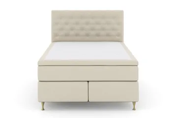 Select No 6 Kontinentalsäng 140x200 F/M Memory/Pocket - Beige/Guld - Möbler - Säng - Kontinentalsäng