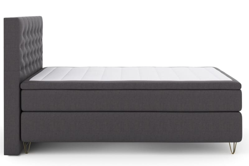Select No 6 Kontinentalsäng 140x200 Medium Latex/Memory - Mörkgrå/Metall V-Form - Möbler - Säng - Kontinentalsäng