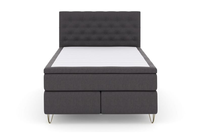 Select No 6 Kontinentalsäng 140x200 Medium Latex/Memory - Mörkgrå/Metall V-Form - Möbler - Säng - Kontinentalsäng