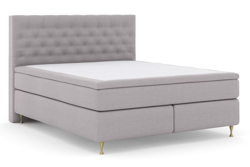 Select No 6 Kontinentalsäng 160x200 Fast Watergel - Ljusgrå/Guld - Möbler - Säng - Kontinentalsäng