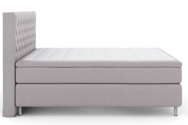 Select No 6 Kontinentalsäng 160x200 F/M Memory/Pocket - Ljusgrå/Metall - Möbler - Säng - Kontinentalsäng