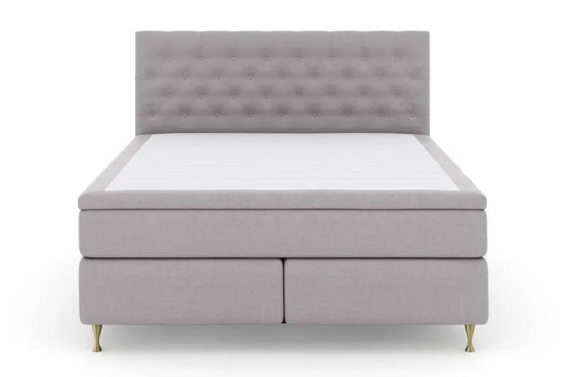 Select No 6 Kontinentalsäng 180x200 Fast/Medium Watergel - Ljusgrå/Guld - Möbler - Säng - Kontinentalsäng