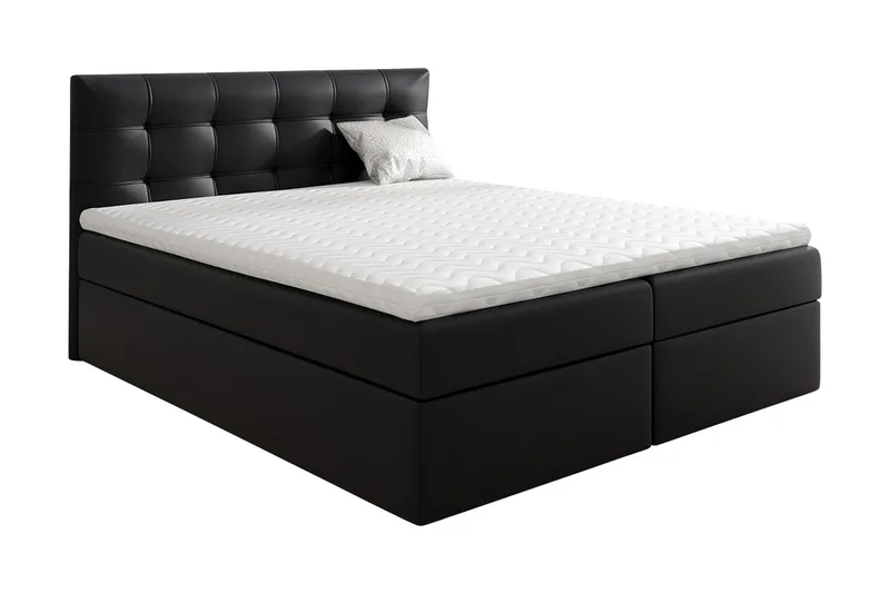 Skaftå Kontinentalsäng 120x200 Svart/Vit - Svart/Vit - Möbler - Säng - Kontinentalsäng