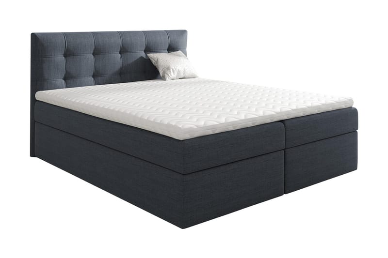 Skaftå Kontinentalsäng 180x200 Svart/Grå/Vit - Svart/Grå/Vit - Möbler - Säng - Kontinentalsäng