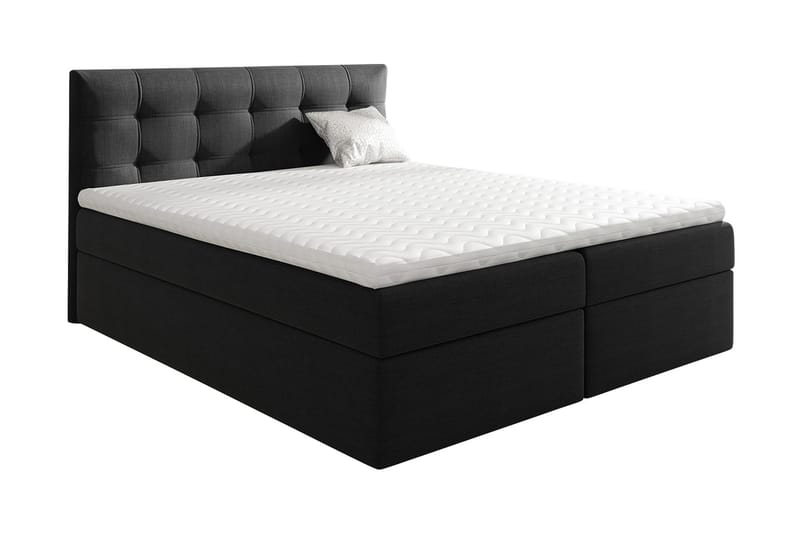 Skaftå Kontinentalsäng 180x200 Svart/Vit - Svart/Vit - Möbler - Säng - Kontinentalsäng