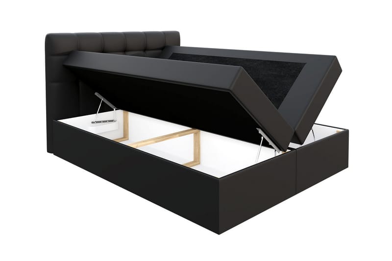 Skaftå Kontinentalsäng 180x200 Svart/Vit - Svart/Vit - Möbler - Säng - Kontinentalsäng