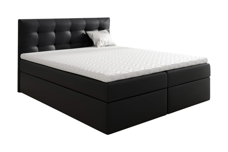 Skaftå Kontinentalsäng 180x200 Svart/Vit - Svart/Vit - Möbler - Säng - Kontinentalsäng