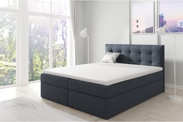 Skaftå Kontinentalsäng 200x200 cm - Svart/Grå/Vit - Möbler - Säng - Kontinentalsäng