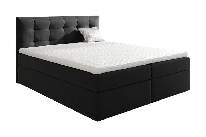 Skaftå Kontinentalsäng 200x200 cm - Svart/Vit - Möbler - S äng - Kontinentalsäng