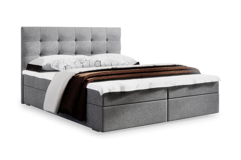 Stephanie Sängpaket 180x200 Rutmönstrad Gavel  Grå, Grå