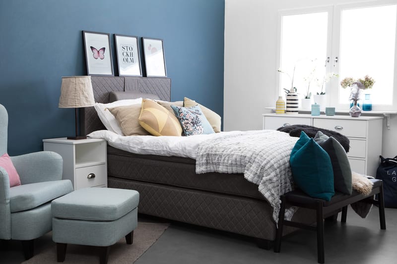 Sundborn Kontinentalsäng 120x200 Valbar - Grå - Möbler - Säng - Kontinentalsäng