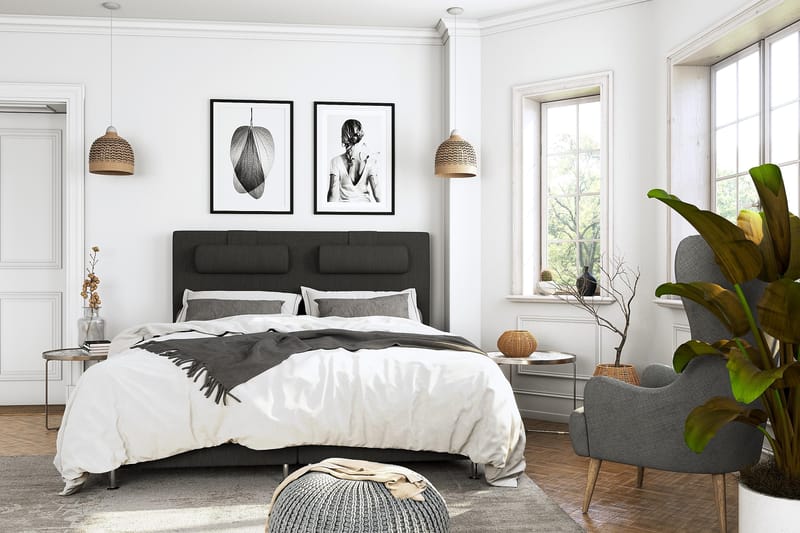 Superior Lyx Komplett Sängpaket 160x200 - Silver Ben - Möbler - Säng - Komplett sängpaket
