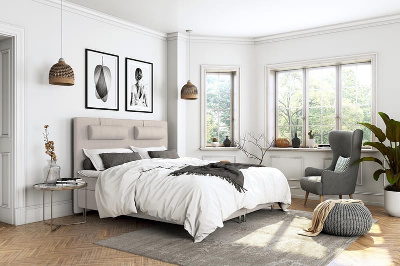 Superior Lyx Komplett Sängpaket 160x200 - Silver Ben - Möbler - Säng - Komplett sängpaket