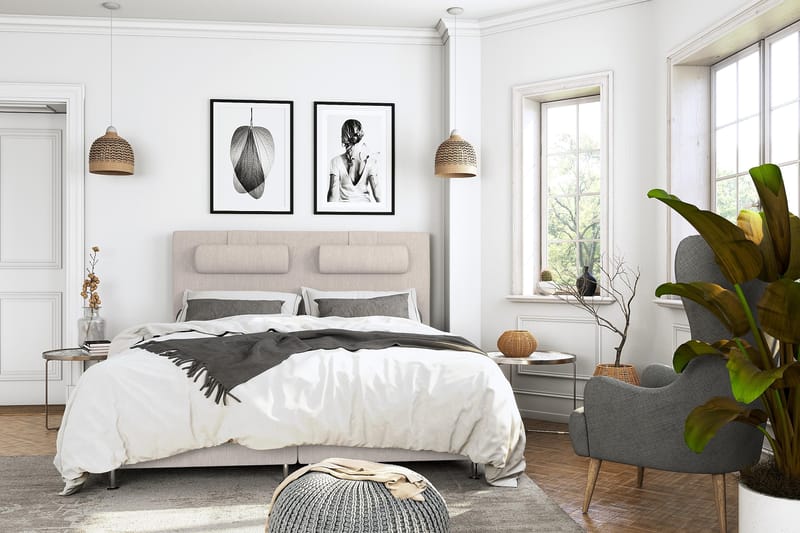 Superior Lyx Komplett Sängpaket 160x200 - Silver Ben - Möbler - Säng - Komplett sängpaket