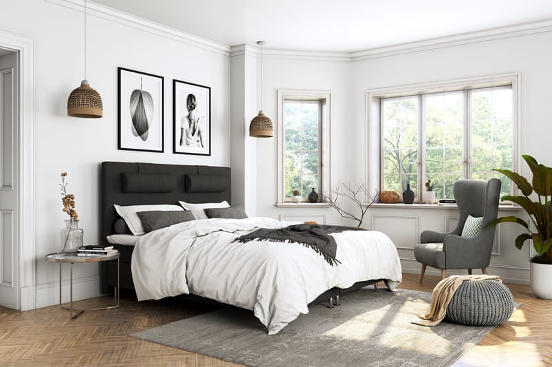 Superior Lyx Komplett Sängpaket 180x200 - Silver Ben - Möbler - Säng - Komplett sängpaket