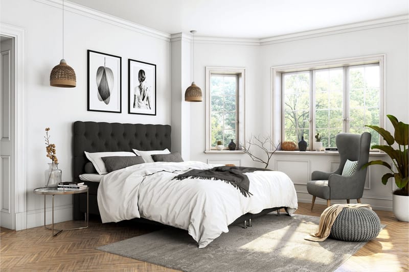 Superior Lyx Kontinentalsäng160x200 - Svart - Möbler - Säng - Kontinentalsäng