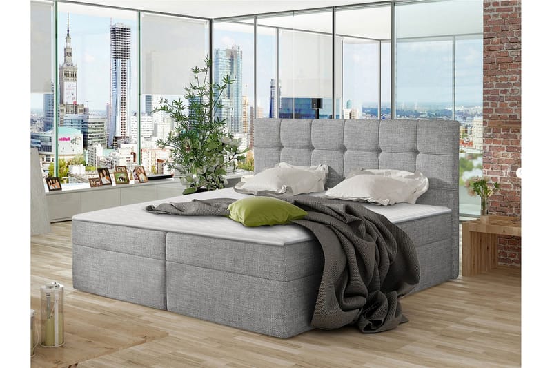 Svenes Kontinentalsäng 140x200 cm - Grå - Möbler - Säng - Kontinentalsäng