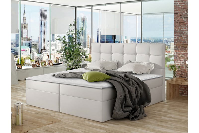 Svenes Kontinentalsäng 160x200 cm - Vit - Möbler - Säng - Kontinentalsäng