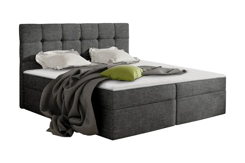Svenes Kontinentalsäng 180x200 cm - Mörkgrå - Möbler - Säng - Kontinentalsäng
