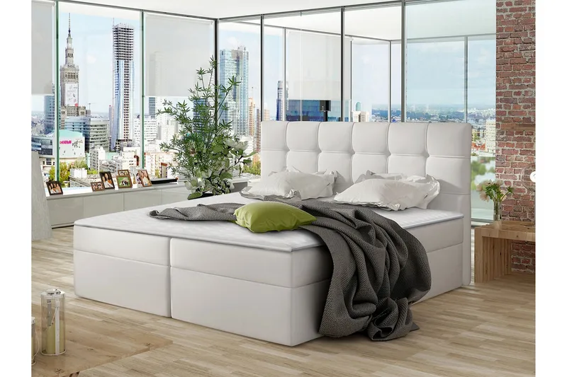 Svenes Kontinentalsäng 180x200 cm - Vit - Möbler - Säng - Kontinentalsäng