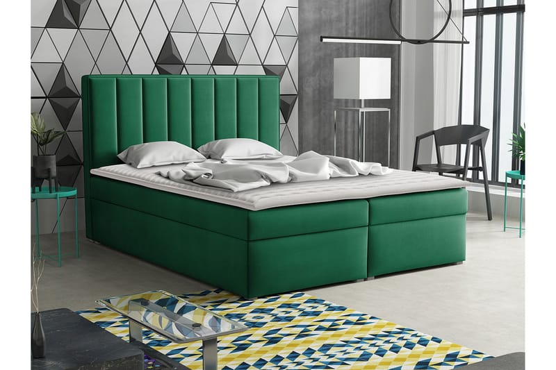 Valasco Kontinentalsäng 140x200 cm  Grön - Grön - Möbler - Säng - Kontinentalsäng