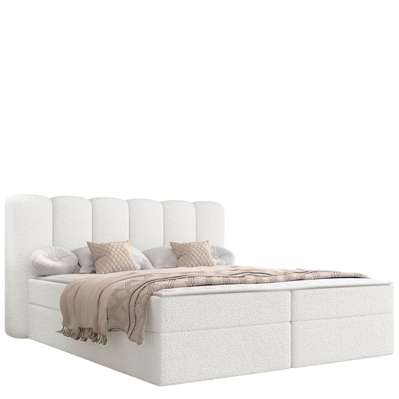 Varlen Komplett Sängpaket Kontinentalsäng med förvaring 140x200 cm, vit