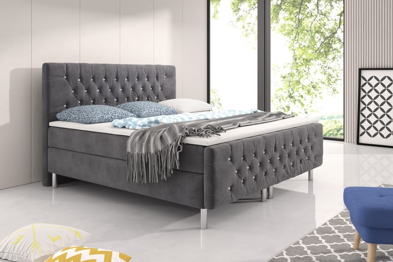 Velluto Crystal Sängpaket 180x200 cm - + Fler utföranden - Komplett sängpaket - Kontinentalsäng - Dubbelsäng