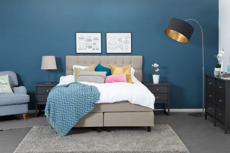 Wynne Kontinentalsäng 160x200Linoso - Beige - Möbler - Säng - Kontinentalsäng