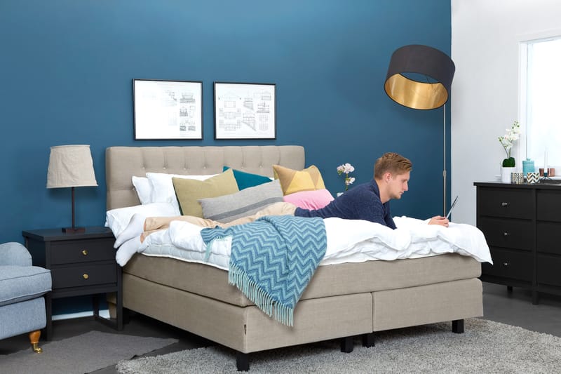 Wynne Kontinentalsäng 160x200Linoso - Beige - Möbler - Säng - Kontinentalsäng