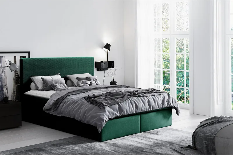 Laargard / Cosmo Sängpaket Kontinentalsäng 160x200 cm - Grön - Möbler - Säng - Komplett sängpaket