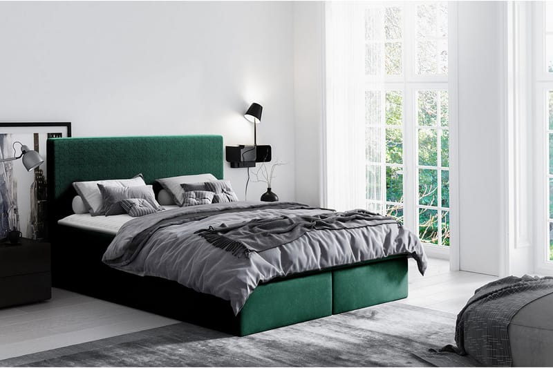 Laargard / Cosmo Sängpaket Kontinentalsäng 180x200 cm - Grön - Möbler - Säng - Komplett sängpaket