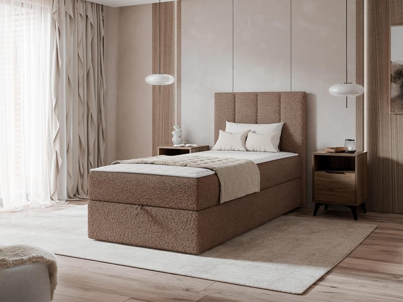Laggano Sängpaket Kontinentalsäng 100x200 cm - brun - Möbler - Säng - Komplett sängpaket