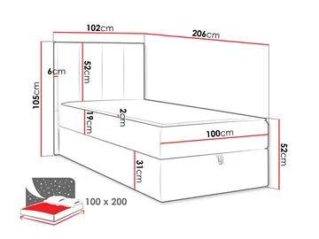 Laggano Sängpaket Kontinentalsäng 100x200 cm - mörkgrön - Möbler - Säng - Komplett sängpaket