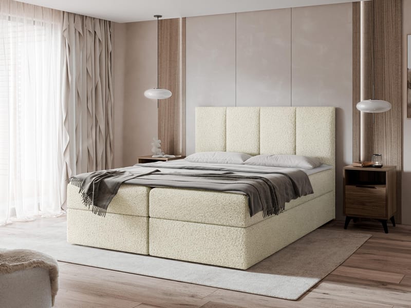 Laggano Sängpaket Kontinentalsäng 140x200 cm - crèmebeige - Möbler - Säng - Komplett sängpaket