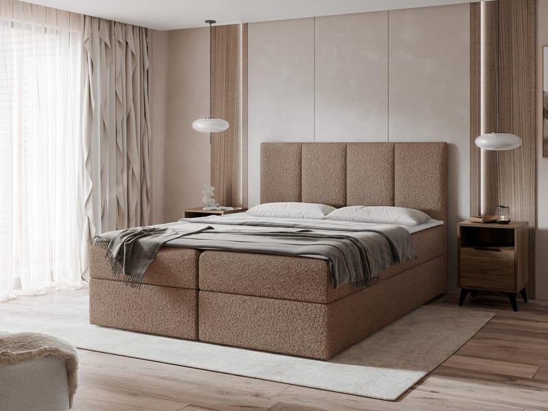 Laggano Sängpaket Kontinentalsäng 180x200 cm - brun - Möbler - Säng - Komplett sängpaket