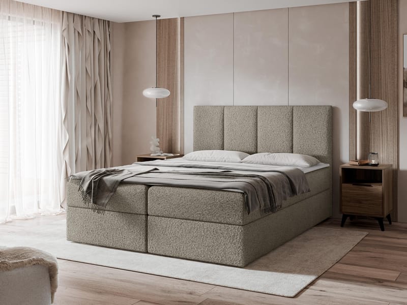 Laggano Sängpaket Kontinentalsäng 180x200 cm - taupe - Möbler - Säng - Komplett sängpaket