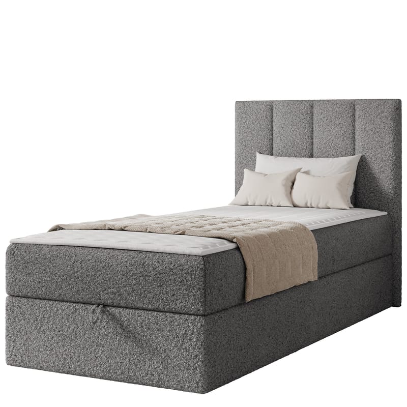 Laggano Sängpaket Kontinentalsäng 80x200 cm - Lambi 12 mörkgrå - Möbler - Säng - Komplett sängpaket
