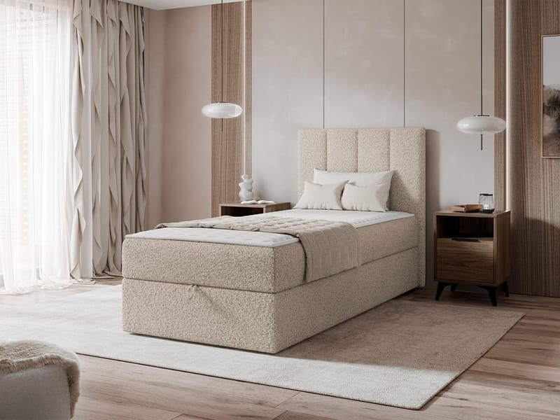 Laggano Sängpaket Kontinentalsäng 90x200 cm - beige - Möbler - Säng - Komplett sängpaket