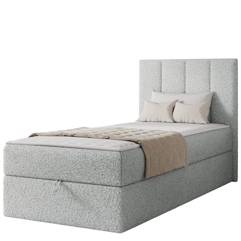 Laggano Sängpaket Kontinentalsäng 90x200 cm, ljusgrå