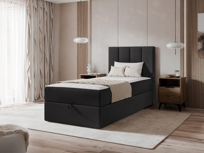 Laggano Sängpaket Kontinentalsäng 90x200 cm - svart - Möbler - Säng - Komplett sängpaket