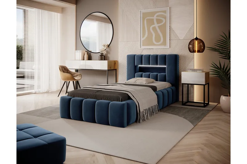 Lamica Sängram 90x200 cm, Mörkblå