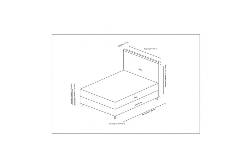 Lamoon Komplett Sängpaket 120x200 cm - Antracit - Möbler - Säng - Komplett sängpaket