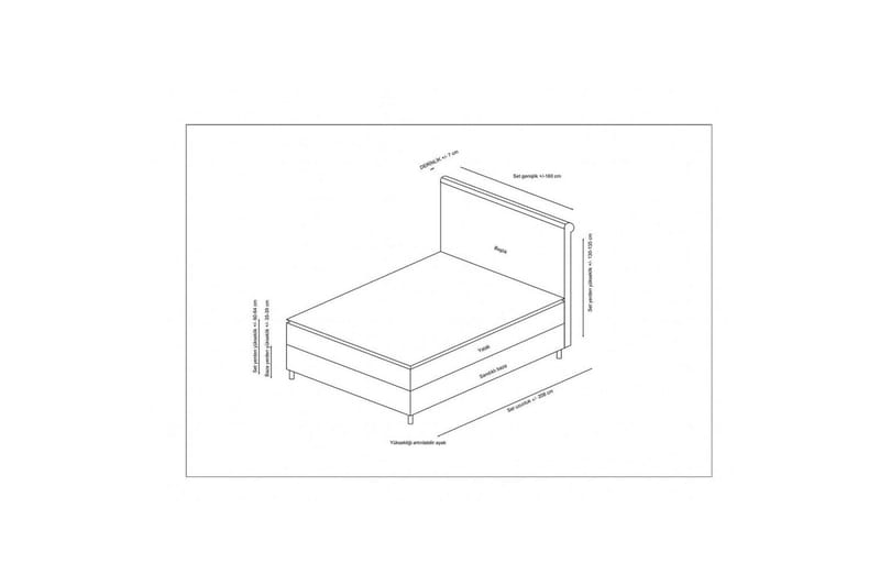 Lamoon Komplett Sängpaket 120x200 cm - Beige - Möbler - Säng - Komplett sängpaket