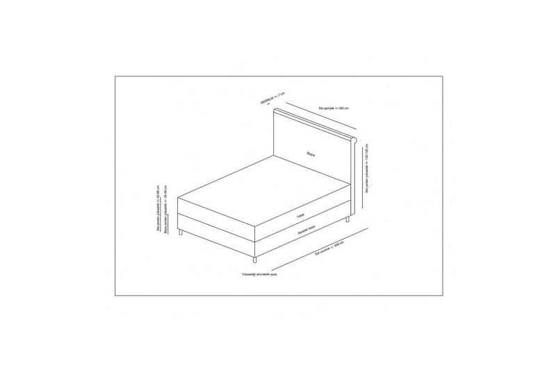 Lamoon Komplett Sängpaket 120x200 cm - Grå - Möbler - Säng - Komplett sängpaket