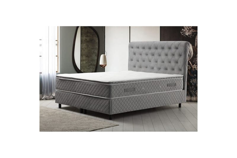 Lamoon Sängpaket Ramsäng 160x200 cm - Grå - Möbler - Säng - Komplett sängpaket
