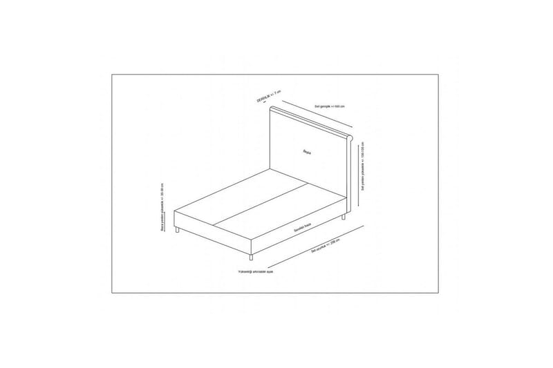 Lamoon Sängram 90x190 cm - Antracit - Möbler - Säng - Sängram & sängstomme
