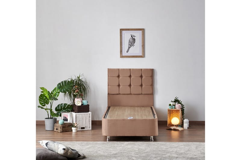 Latrona Kontinentalsäng 90x190 cm - Ljusbrun - Möbler - Säng - Komplett sängpaket